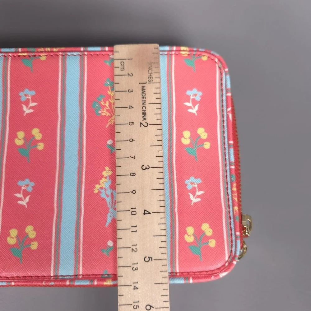 NEELY & CHLOE Women's Jewelry Case Travel Organizer Floral‎ Zip Box Pink